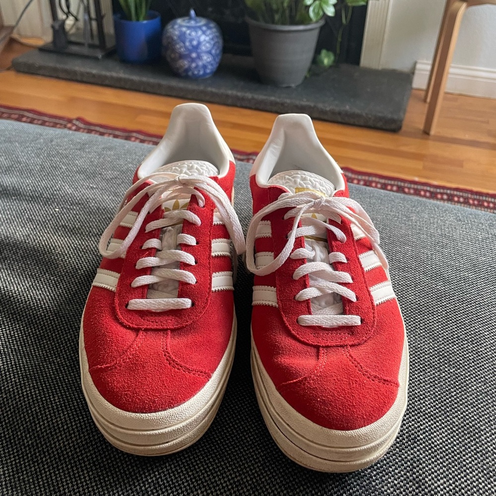 Adidas Gazelle Bold red suede women's size 7 sneaker